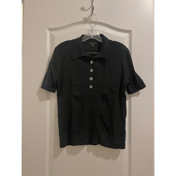 J. Crew Ribbed collared silk-blend sweater - Picture 2 of 9